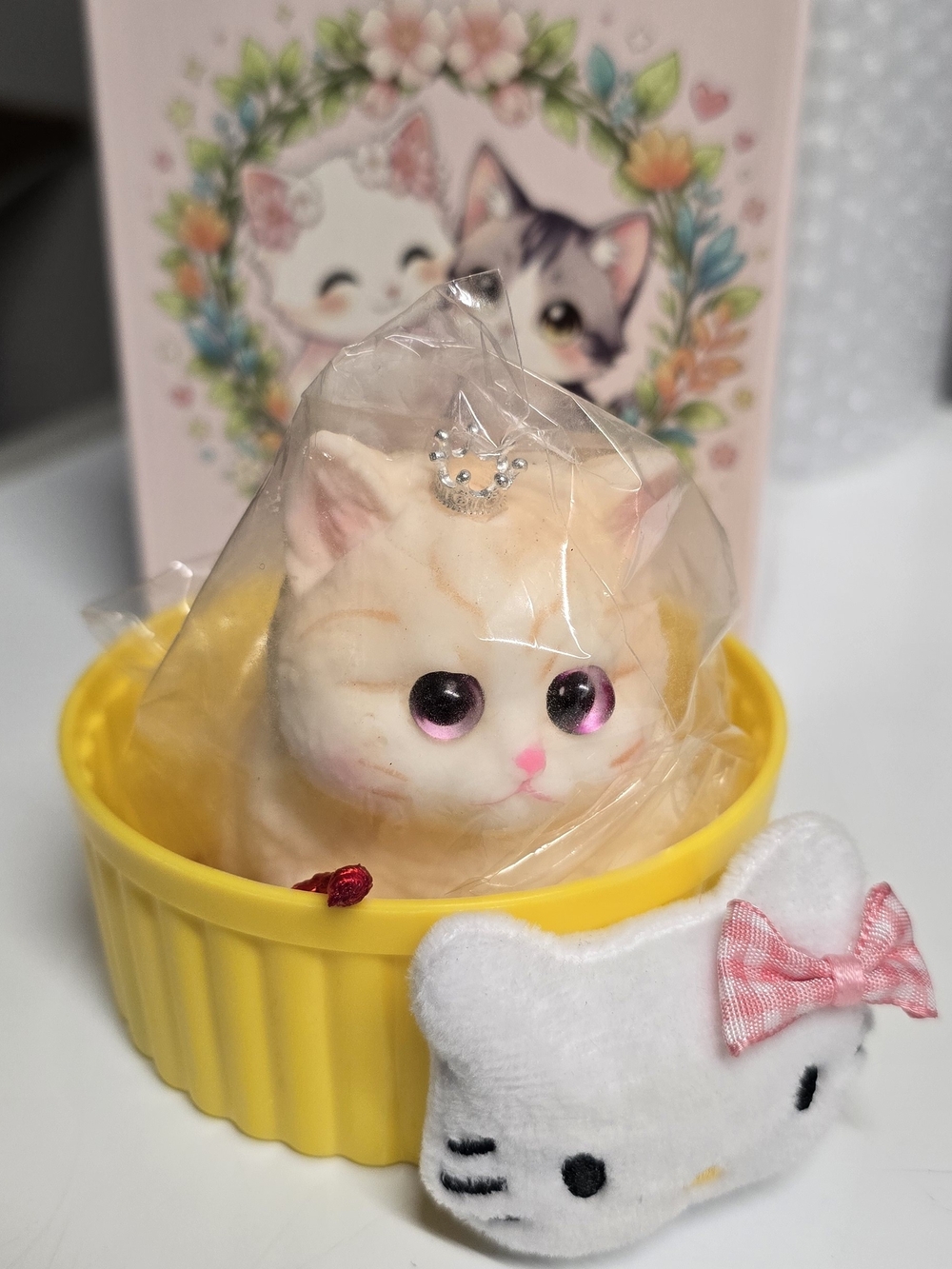 Orange & White Squishy Cat Toy